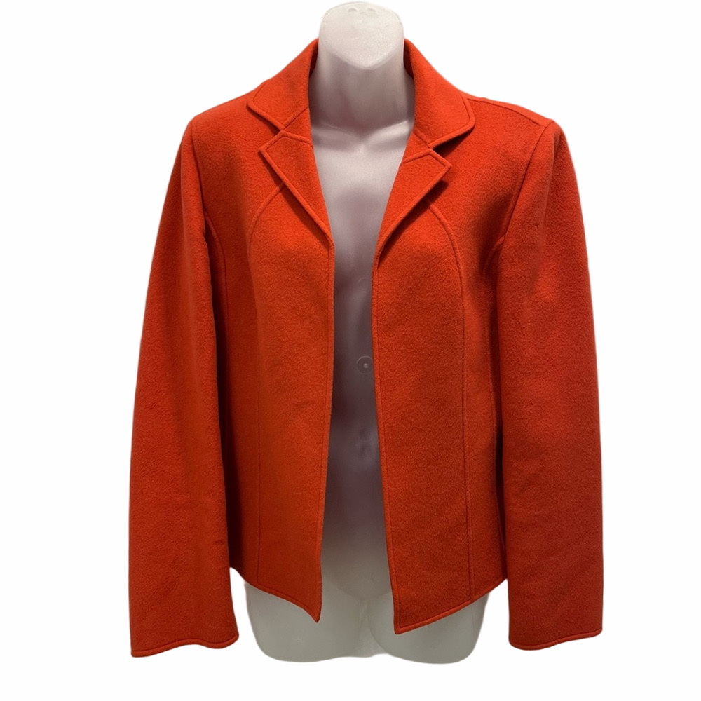 Talbots Vintage Wool Blend Orange Blazer